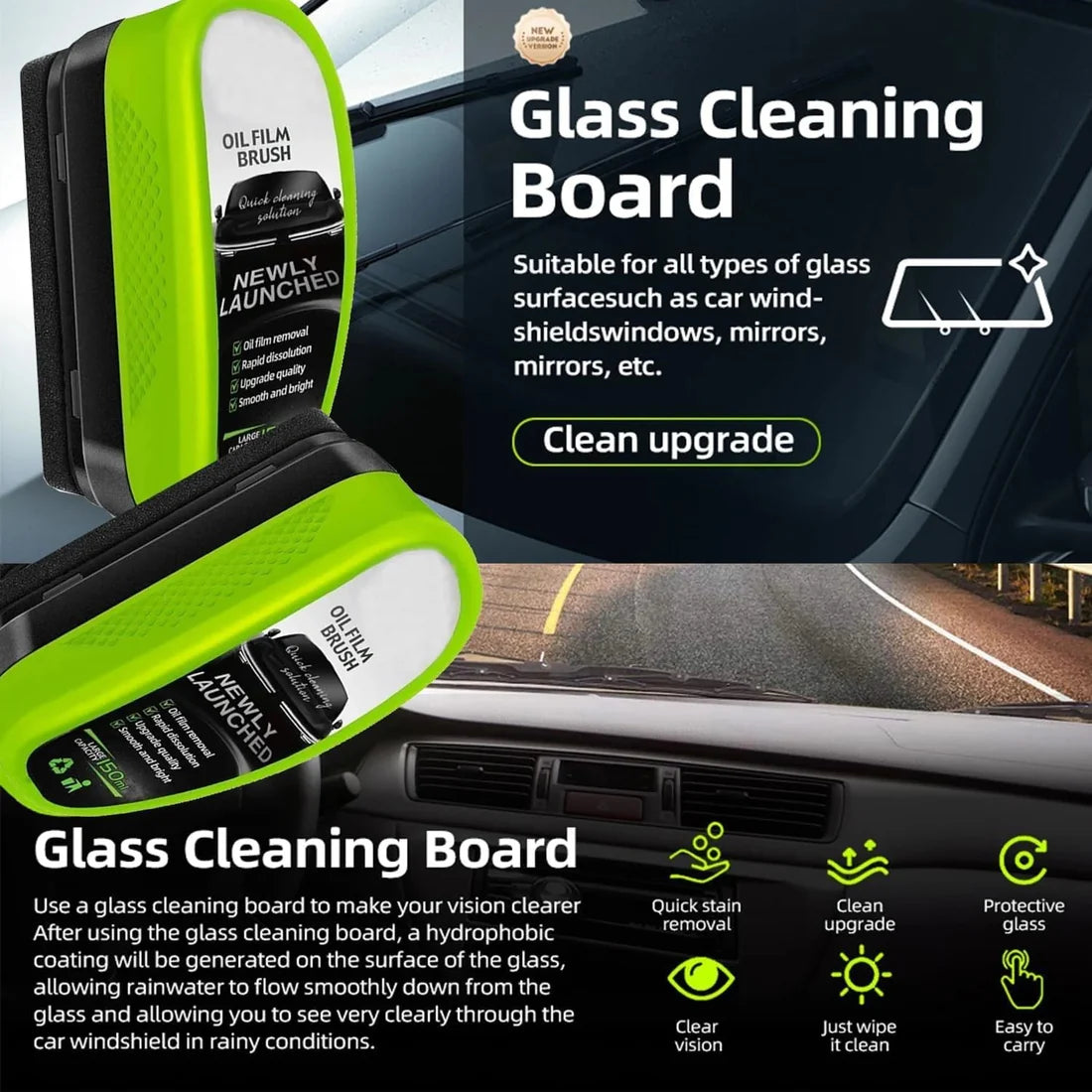 Green Oil Film Remover 2.0 – 150ml Windshield Cleaner