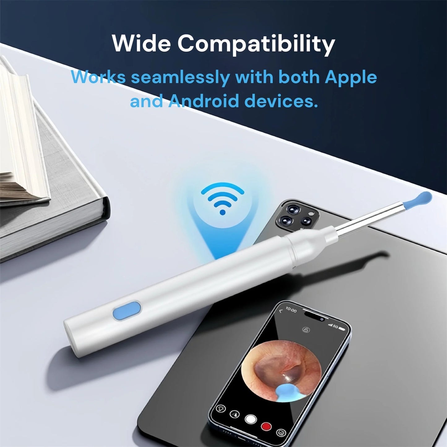 Wireless Smart Visual Ear Cleaner – 1296P HD Camera & LED Lights