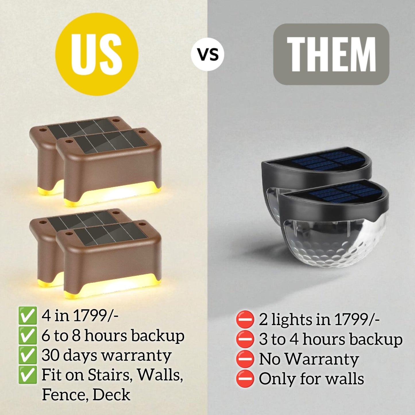 Wireless Solar Deck Lights ✨Blessed Friday | FREE Shipping - Today Only